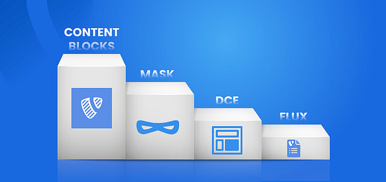 [Translate to German:] TYPO3 Inhaltsblöcke vs Mask vs DCE vs Flux