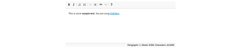 Word Count TYPO3 CKEditor