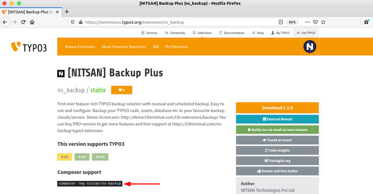 [Translate to German:] TYPO3 Composer Command