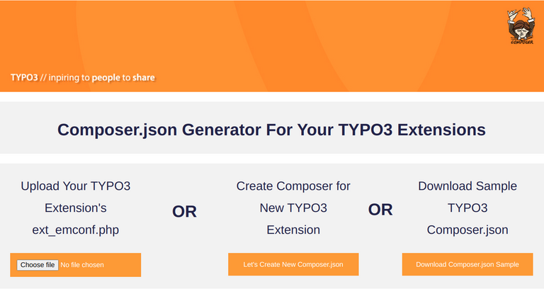 TYPO3 Composer Generator