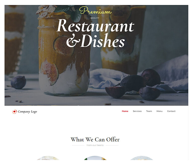 Restaurant one page   Restaurant one page