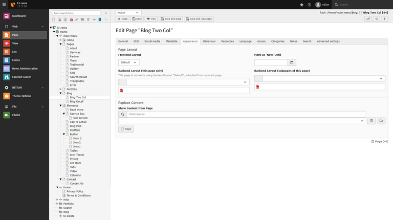 [Translate to German:] Edit page Content