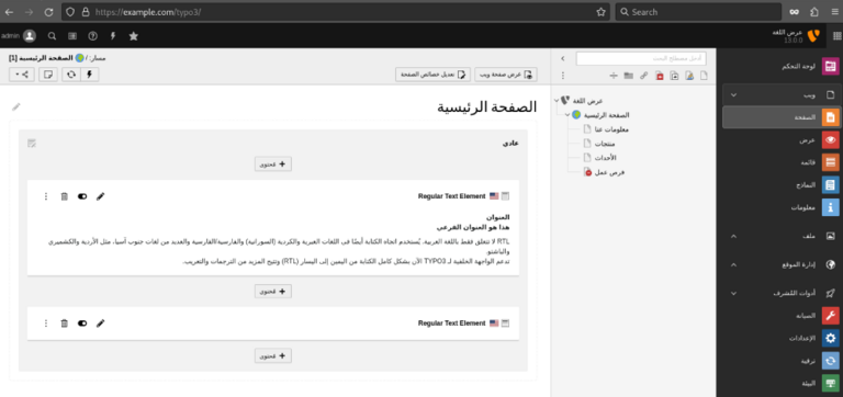 [Translate to German:] Backend UI with RTL image 2