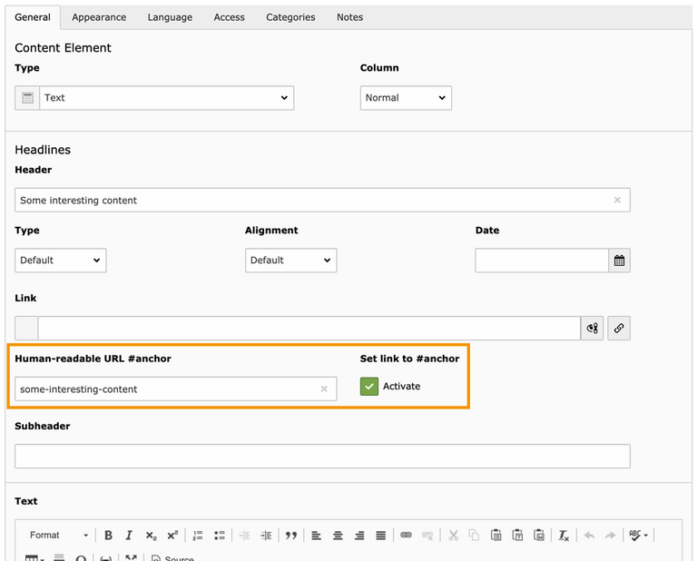Sprechende URL-Fragmente