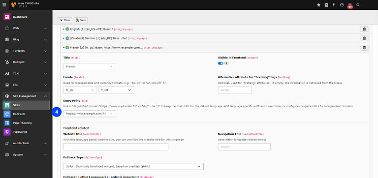 Separate URLs für jede Sprache erstellen Separate URLs für jede Sprache erstellen
