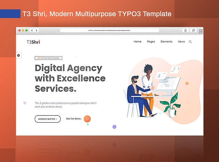  T3 Shri, Modern Multipurpose TYPO3 Template