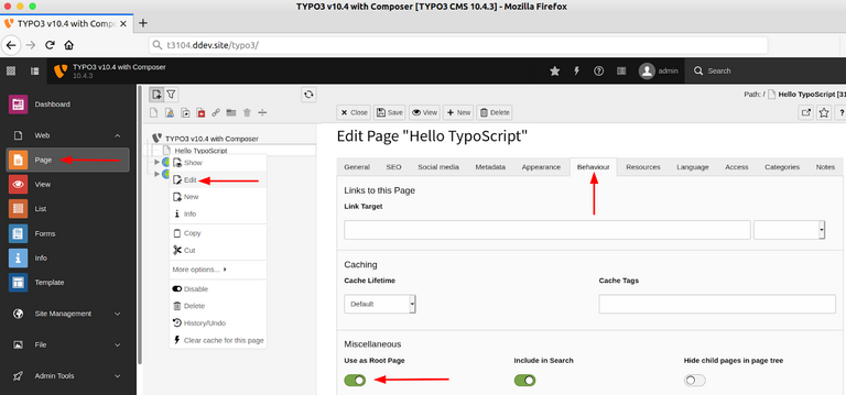 "TYPO3 TypoScript-Tutorial "Hallo Welt "TYPO3 TypoScript-Tutorial "Hallo Welt