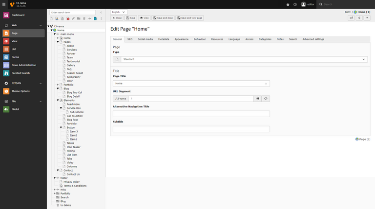 [Translate to German:] Edit home page 