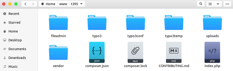 TYPO3-Ordner, falls Sie eine Sicherung in Betracht ziehen