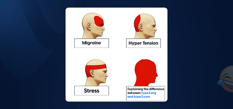 Wenn ein Nicht-TYPO3-Benutzer fragt, was der Unterschied zwischen .ORG und .COM ist?  Wenn ein Nicht-TYPO3-Benutzer fragt, was der Unterschied zwischen .ORG und .COM ist?
