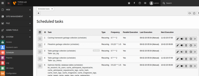 Bereinigen & Optimieren der TYPO3-Datenbank