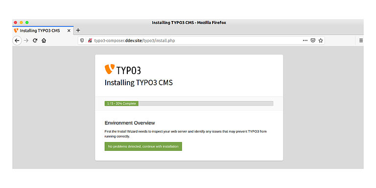  install typo3 using composer 