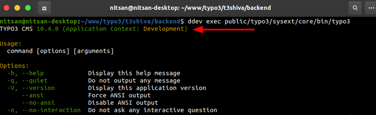 TYPO3-Kontext in CLI anzeigen TYPO3-Kontext in CLI anzeigen