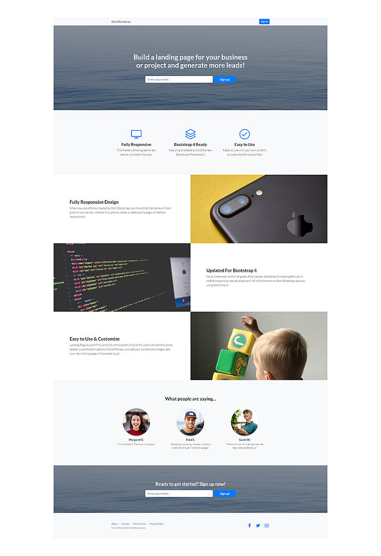 Theme Bootstrap4 Theme Bootstrap4