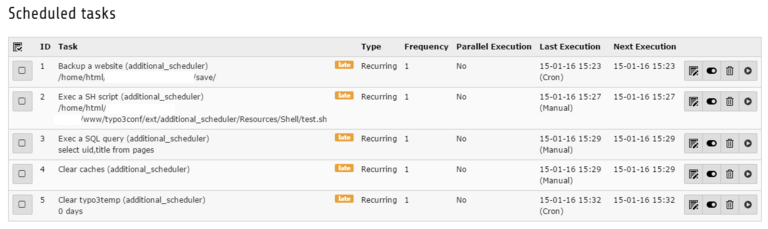 Zusätzliche Scheduler-TYPO3-Erweiterung