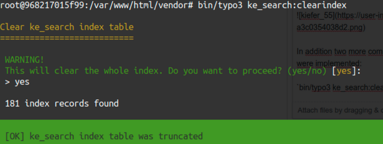  Große TYPO3-Website sollte mit CLI indiziert werden