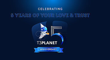 Celebrating 5 years of T3Planet - TYPO3 Shop