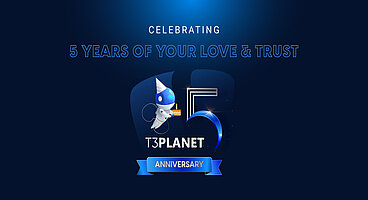 Celebrating 5 years of T3Planet - TYPO3 Shop