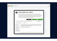 Cookie bot plugin Front end view