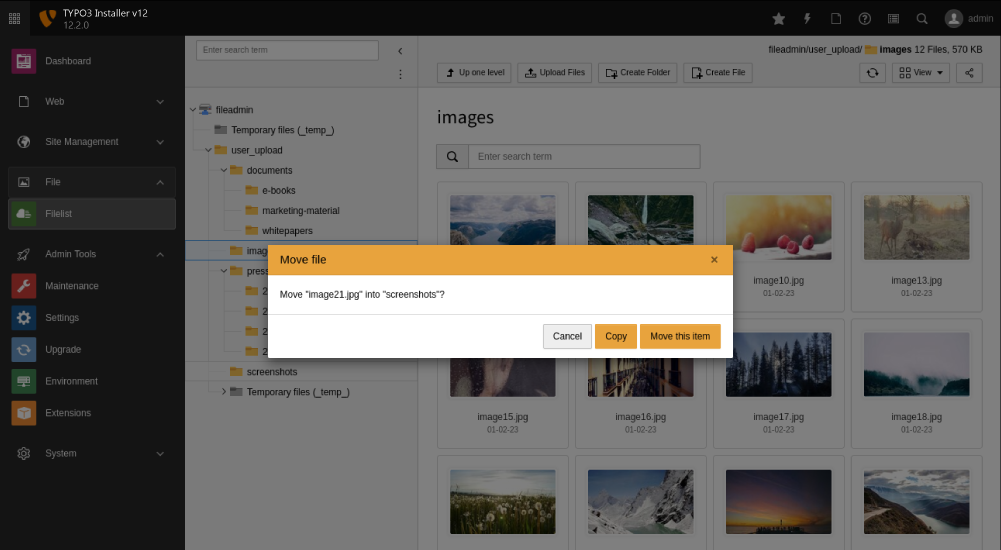 [Translate to German:] Creating Folders