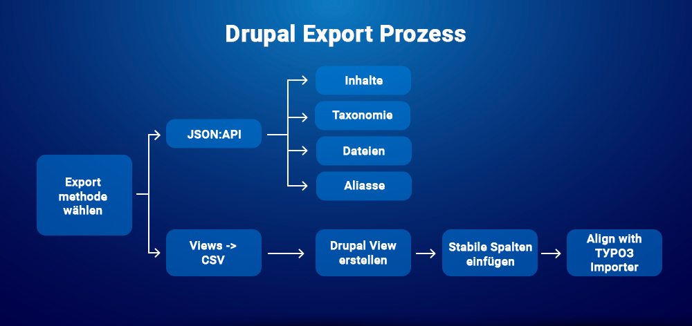 Drupal Export Prozess