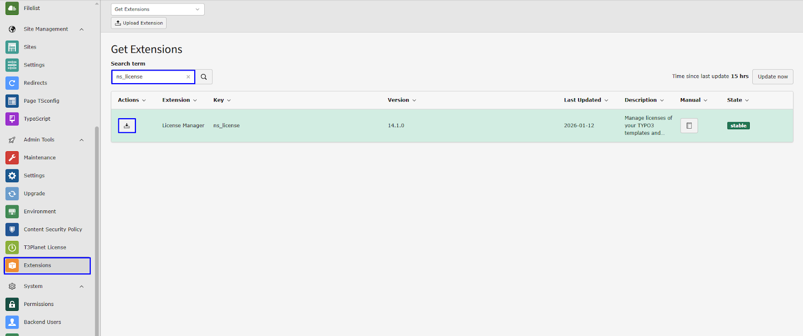 Install the Extension