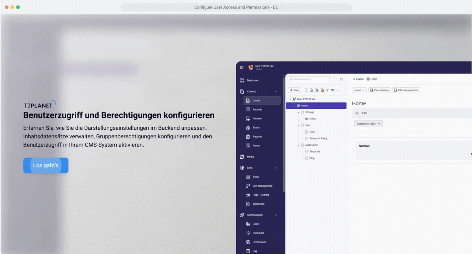Benutzerzugriff und Berechtigungen konfigurieren