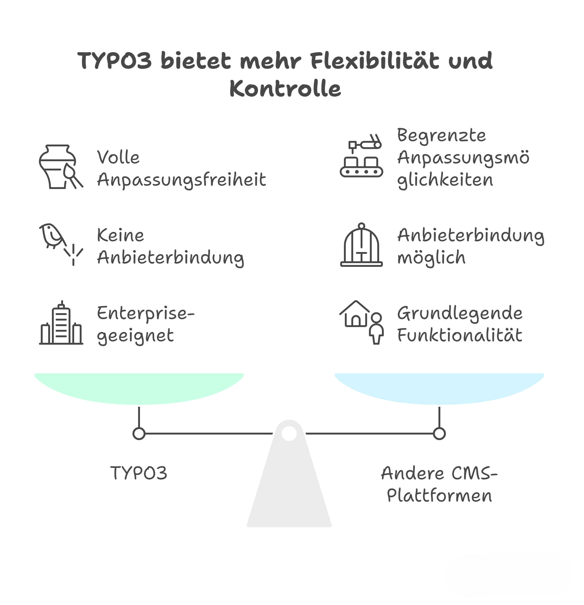 TYPO3 bietet mehr Flexibilität und Kontrolle