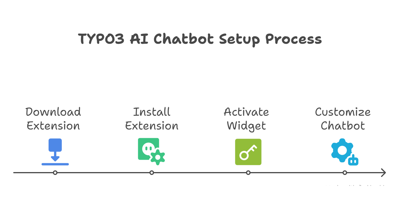 [Translate to German:] TYPO3 KI-Chatbot-Einrichtungsprozess