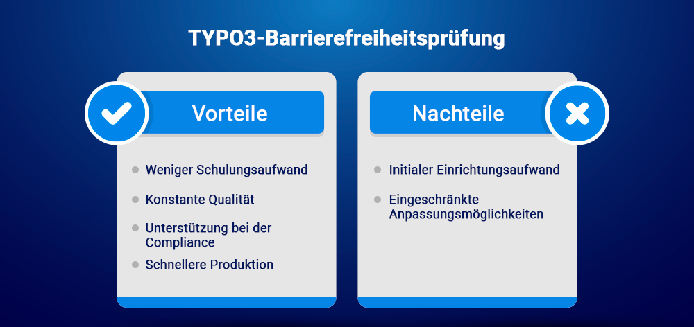 TYPO3-Barrierefreheitsprüfung Vorteile-Nachteile