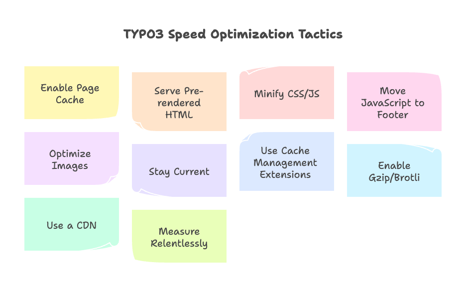 TYPO3 Geschwindigkeits-Optimierungstaktiken