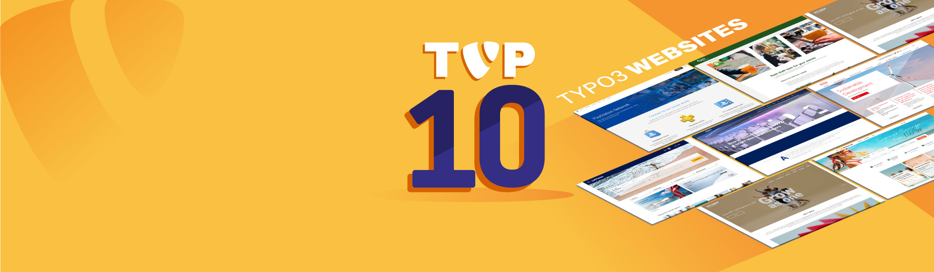 Top 10 Websites, die mit TYPO3 CMS erstellt wurden!