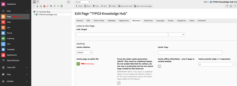Page-Wise Disable/Enable TYPO3 Cache Page-Wise Disable/Enable TYPO3 Cache