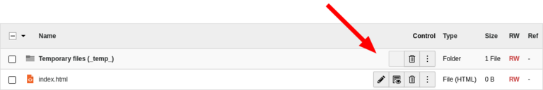 Filelist with Primary Actions Filelist with Primary Actions