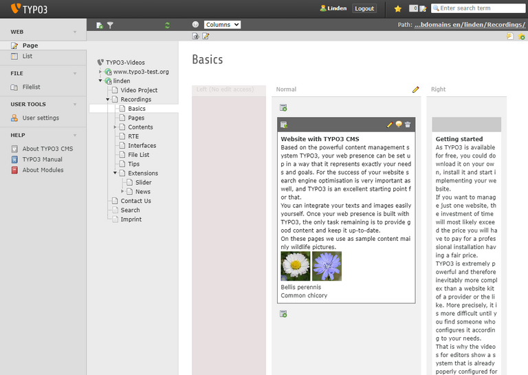 TYPO3 Demo for TYPO3 version 6 TYPO3 Demo for TYPO3 version 6