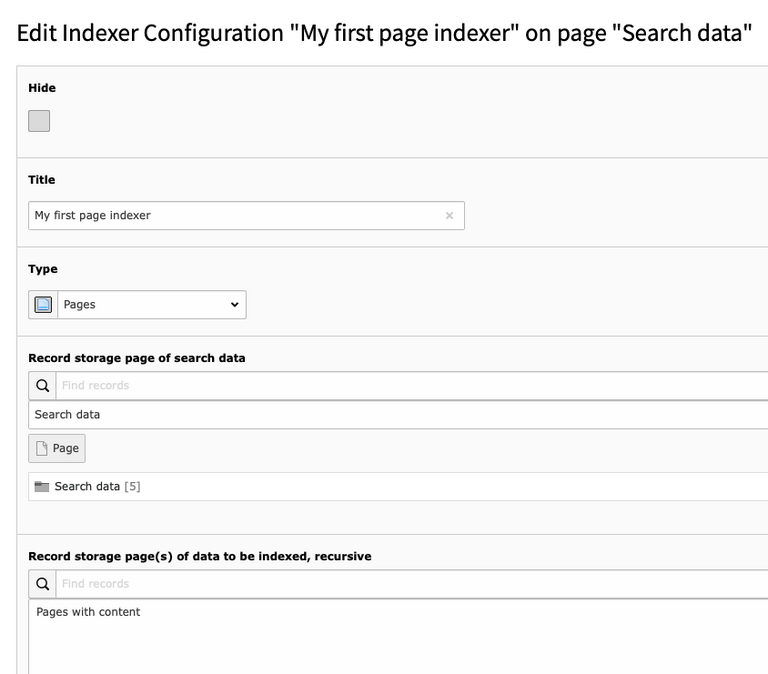 My First Page Indexer