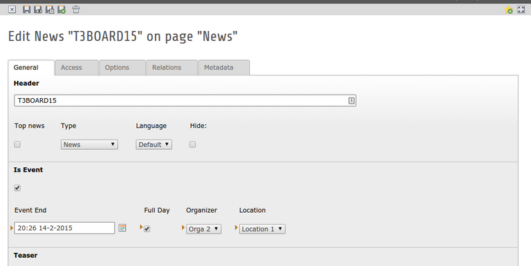 Events for EXT:news Events for EXT:news