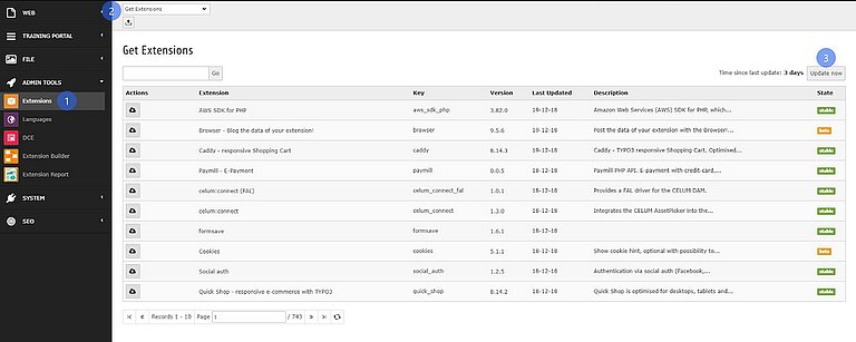 Extension Manager. Extension Manager.