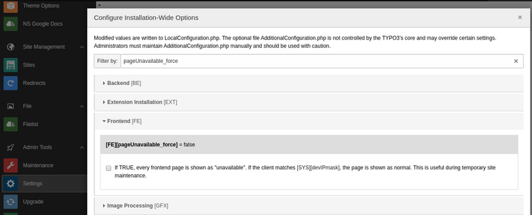 Using TYPO3 Core-Way