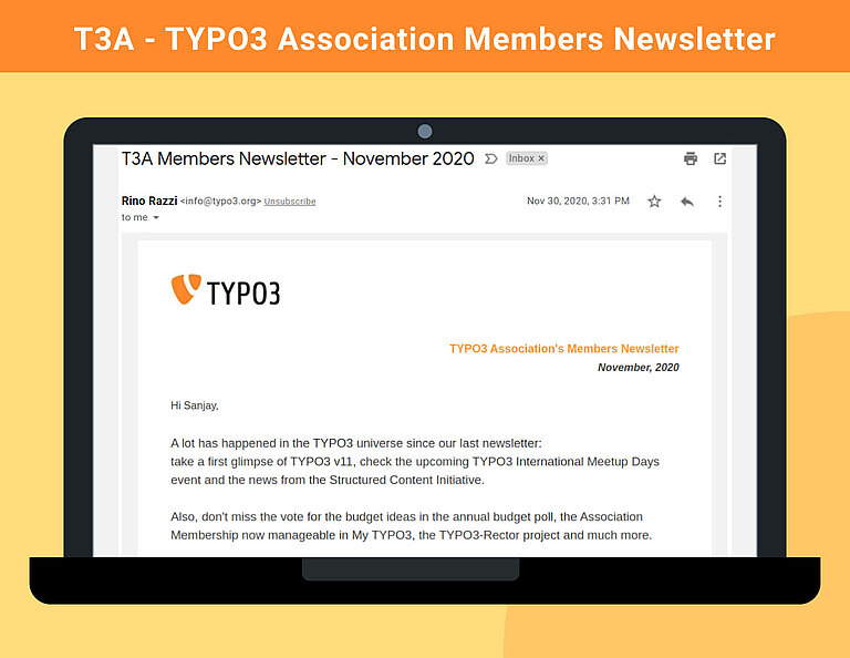 T3A ⎼ TYPO3 Association Members Newsletter