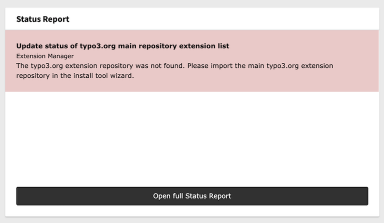 Status Report Widget Status Report Widget