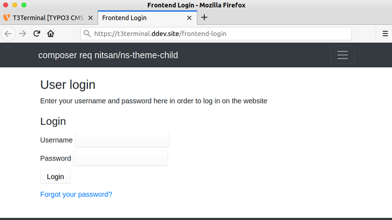 Hurray! Launched TYPO3 Frontend Login