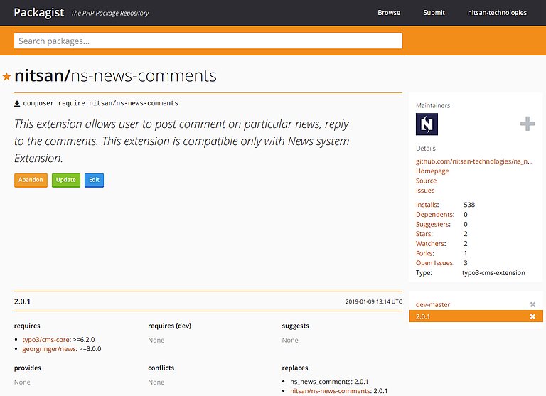 provide support for a composer to my TYPO3 extensions provide support for a composer to my TYPO3 extensions
