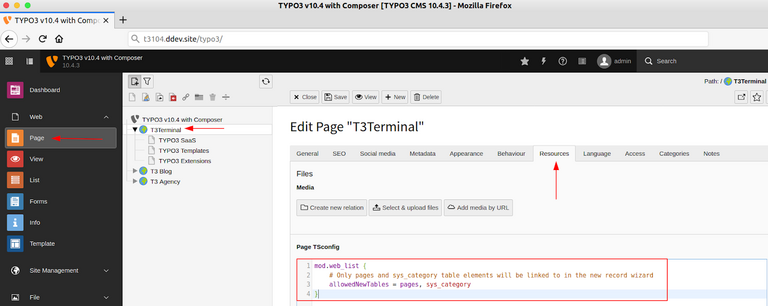 TSConfig code to Resources TSConfig code to Resources