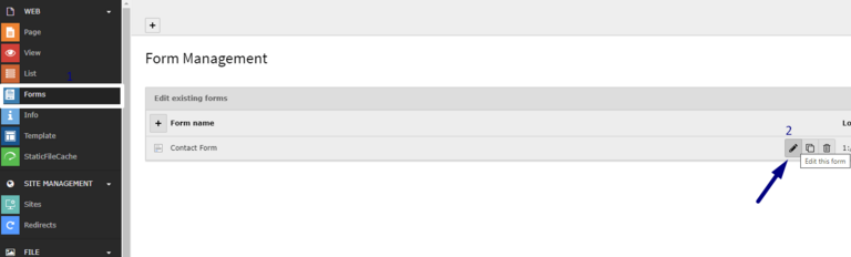 Modify your Contact form