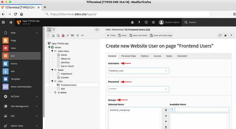  Fillup Frontend User Form