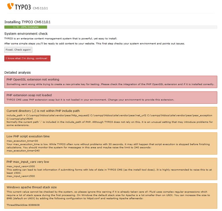 System Environment Check System Environment Check