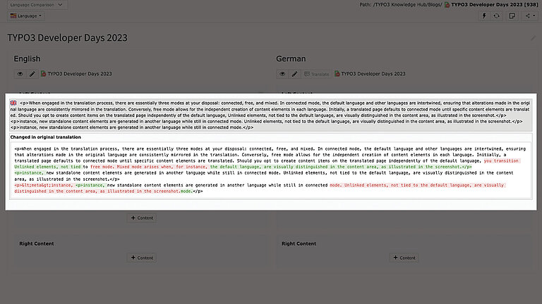 typo3 translated original and red marked content in element typo3 translated original and red marked content in element