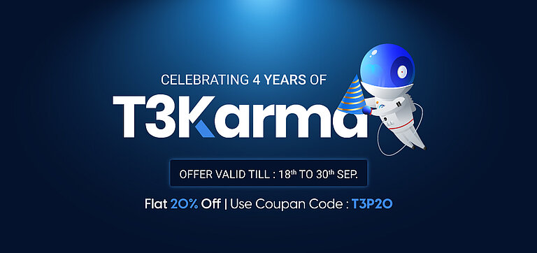 T3Karma and use code T3P20 to enjoy 20% off
