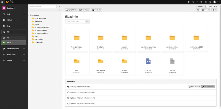 File Module of TYPO3 Core